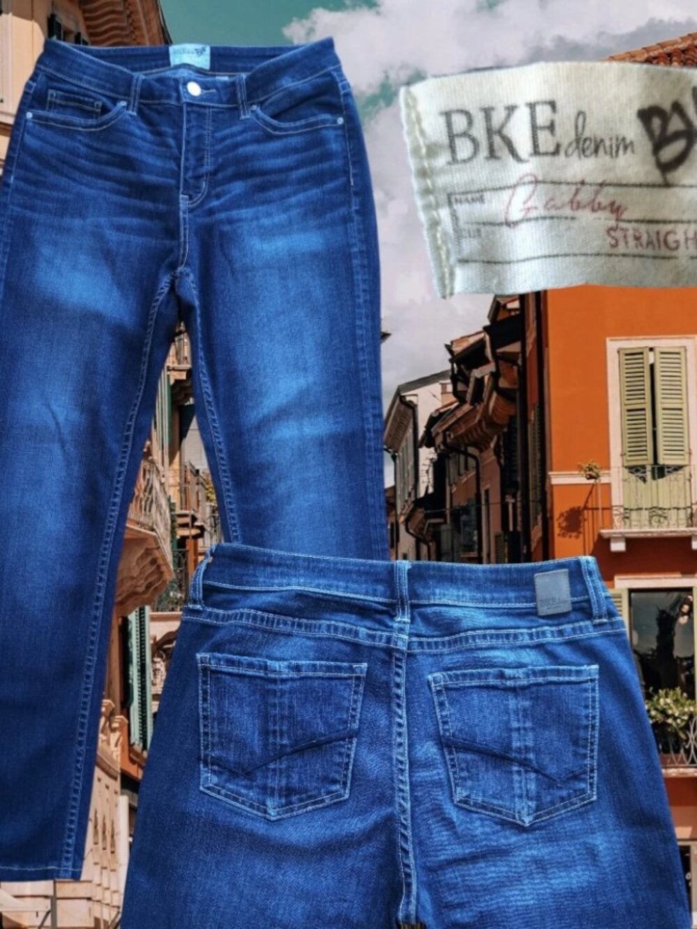 BKE Buckle Gabby Straight Women's Denim Stretch Jeans 27R(27x31.5) Inseam 29